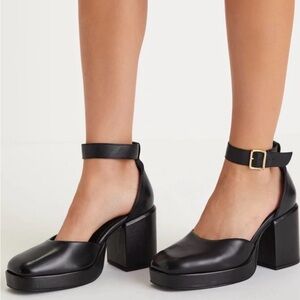 Seychelles Black Ankle Strap Heels